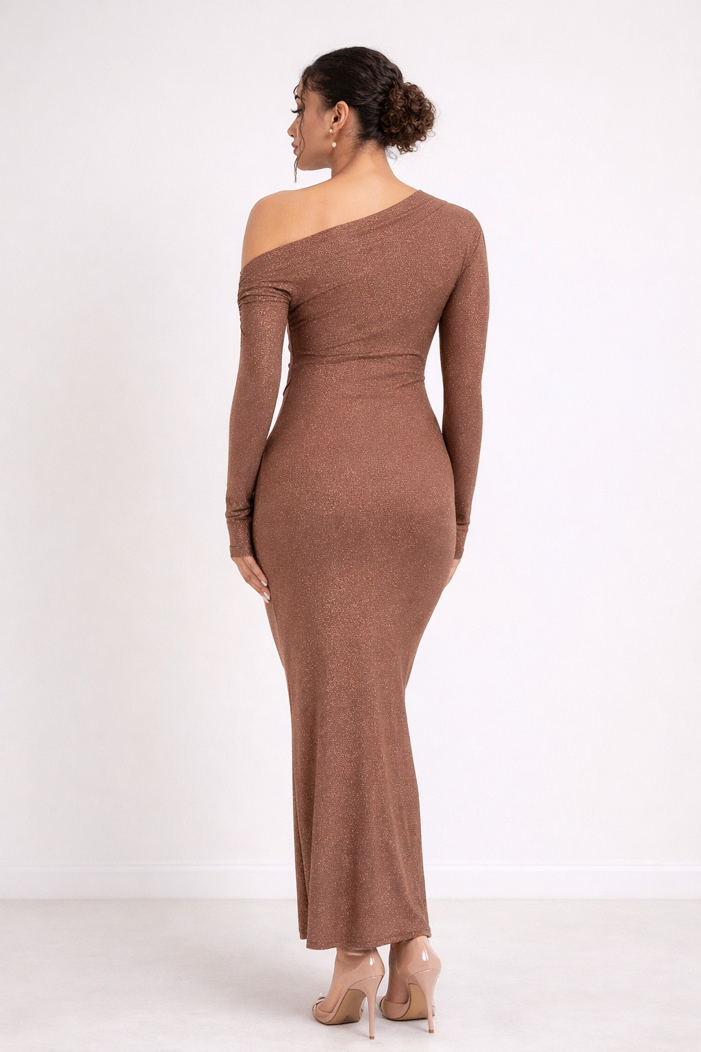 Aurelia™ One-Shoulder Shimmer Maxi Dress