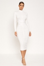 Elowen™ Ribbed Contour Midi Dress