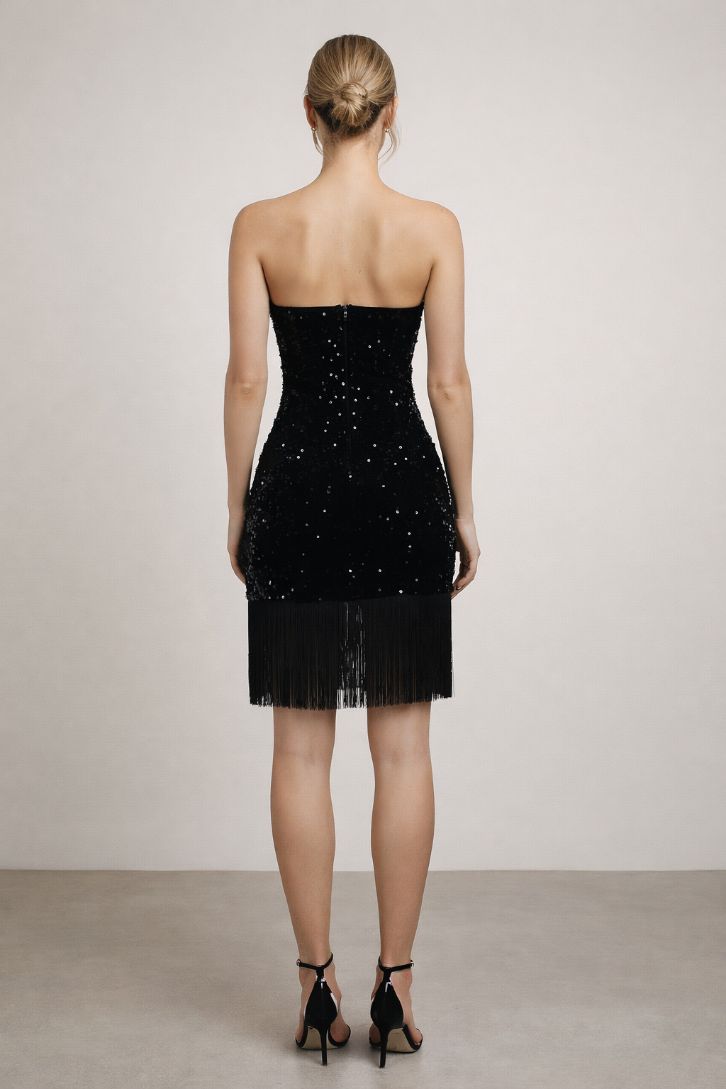 Noire Eclipse™ Sequin Tassel Mini Dress