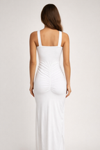 Aurelia™ Cross Halter Ruched Maxi Dress