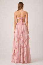 Rosalind™ Strapless Ruffle Maxi Dress