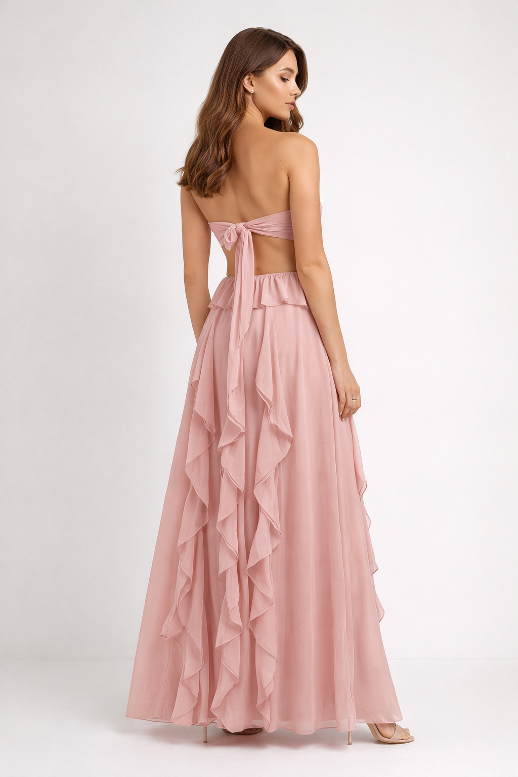 Rosalind™ Strapless Ruffle Maxi Dress