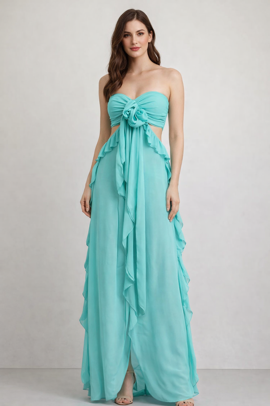 Rosalind™ Strapless Ruffle Maxi Dress
