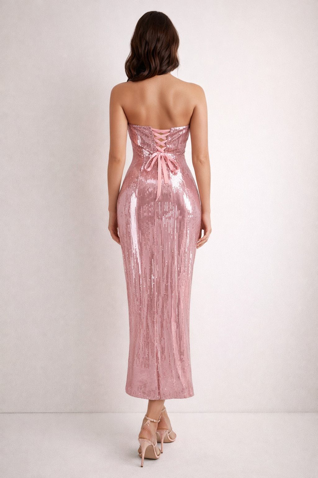Lumina™ Sequin Strapless Maxi Dress