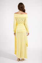Solara™ Draped Off-Shoulder Maxi Dress
