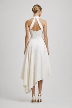 Elysia™ Asymmetric Pleated Midi Dress