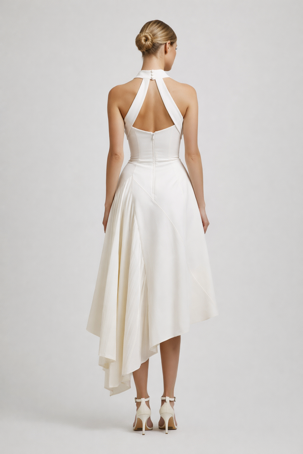 Elysia™ Asymmetric Pleated Midi Dress