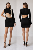 Aurora™ Sculpted Pearl-Detail Mini Dress