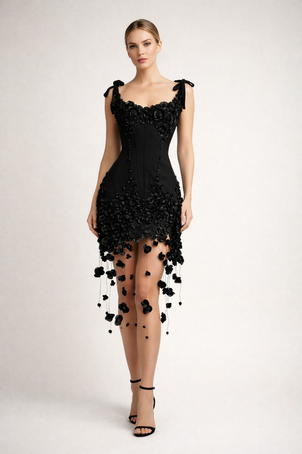 Aurelia™ Hand-Embellished Rose Mini Dress