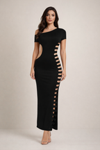 Noire™ Éclipse Ladder Maxi Dress