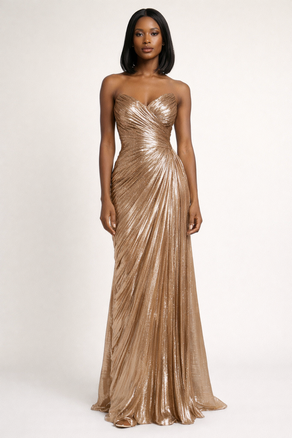 Veraux™ Champagne Lumière Maxi Dress