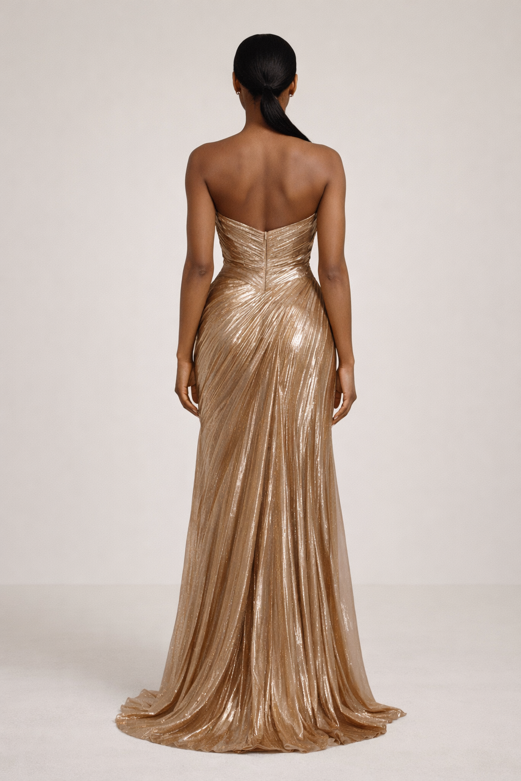 Veraux™ Champagne Lumière Maxi Dress