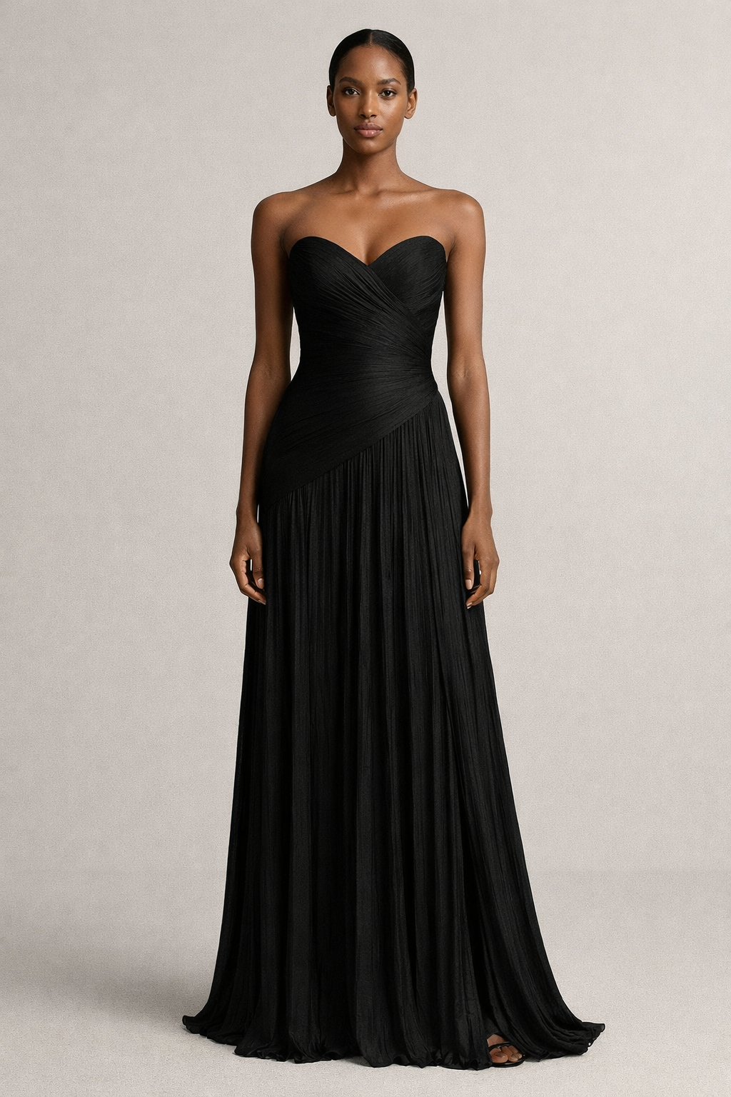 Elysia™ Strapless Pleated Maxi Dress