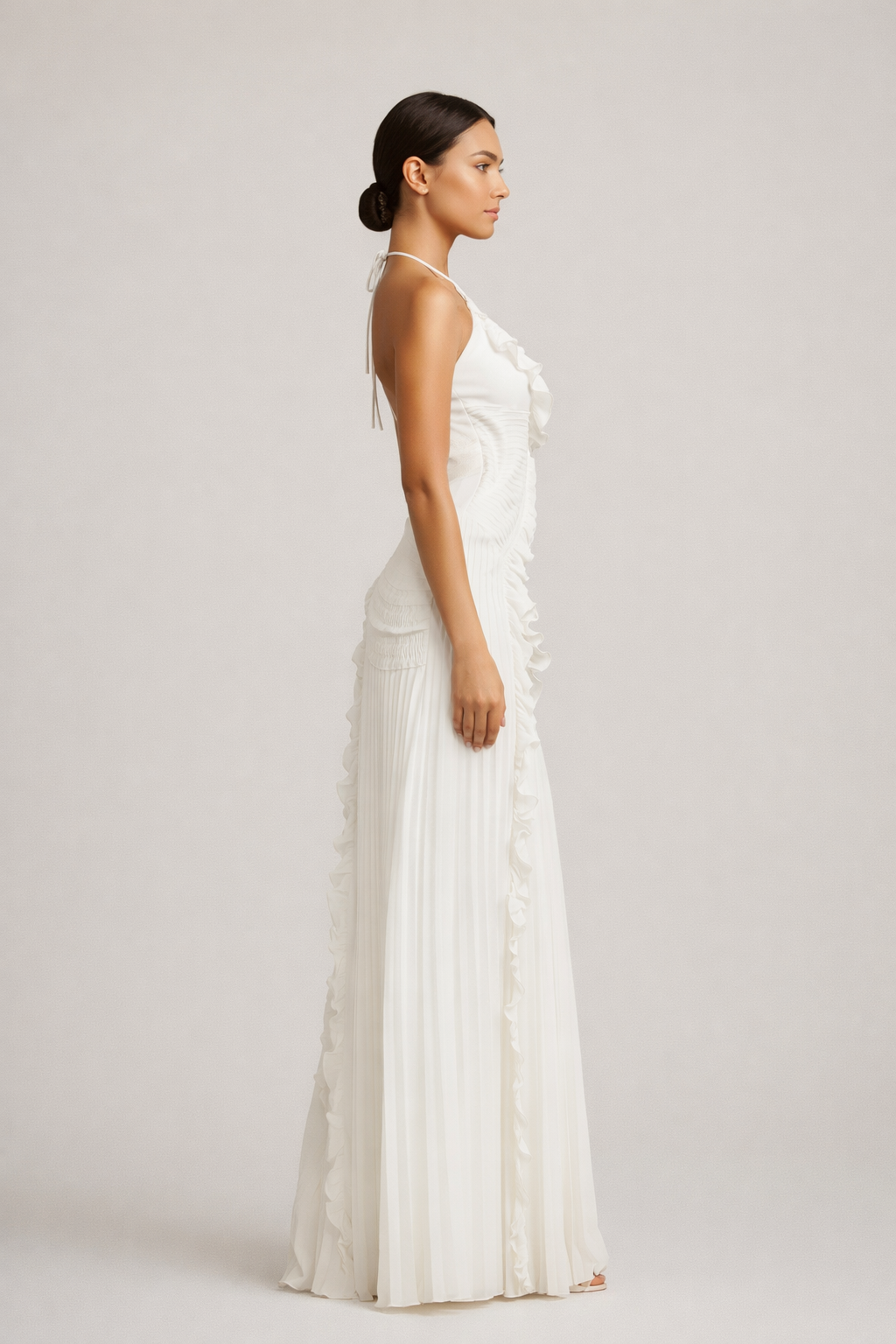 Amalfi™ Halter Ruffle Tiered Backless Maxi Dress