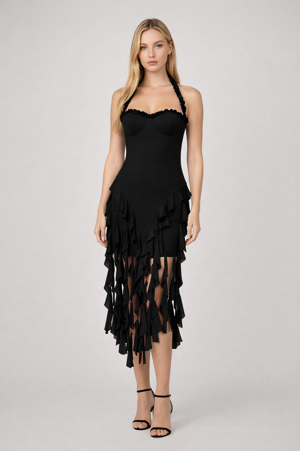 Cascade™ Ruffle Halter Dress