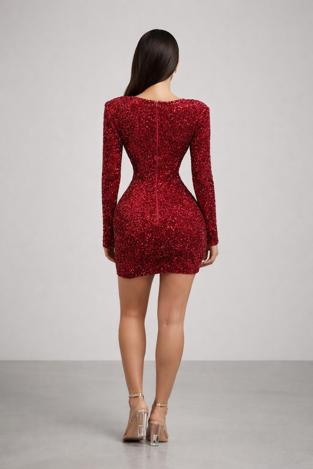 Valentina™ Crystal-Trim Sequin Mini Dress