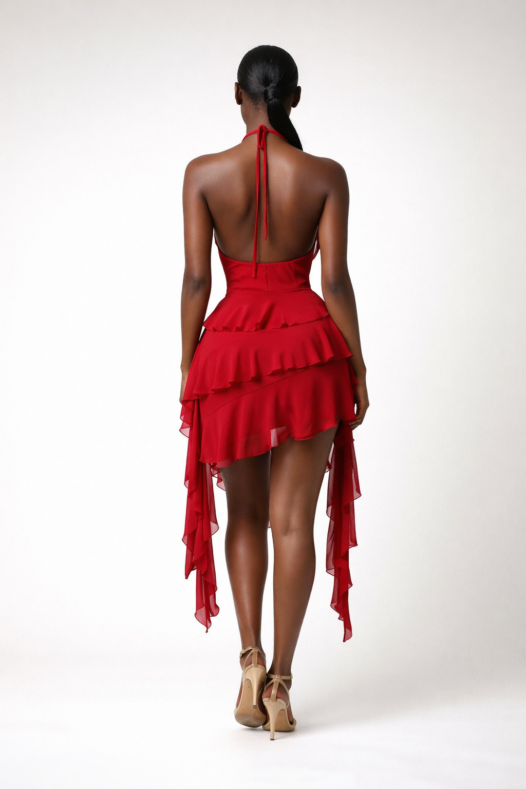 Fleur™ Ruffle Halter Mini Dress