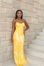Soleil™ Strapless Satin Maxi Dress