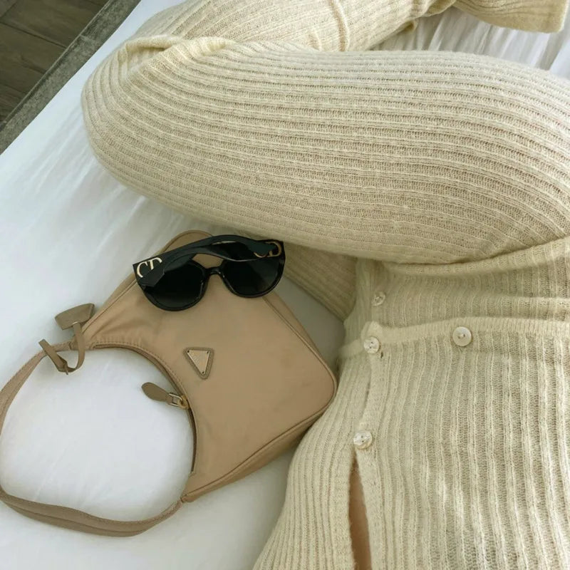 Button Up Cut Out Knitted Jumpsuit