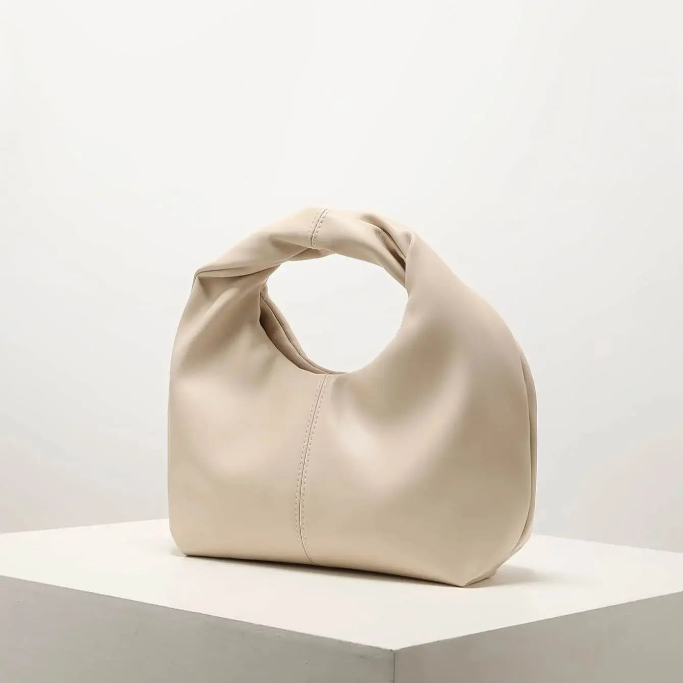 Solid Color Twist square clutch bag