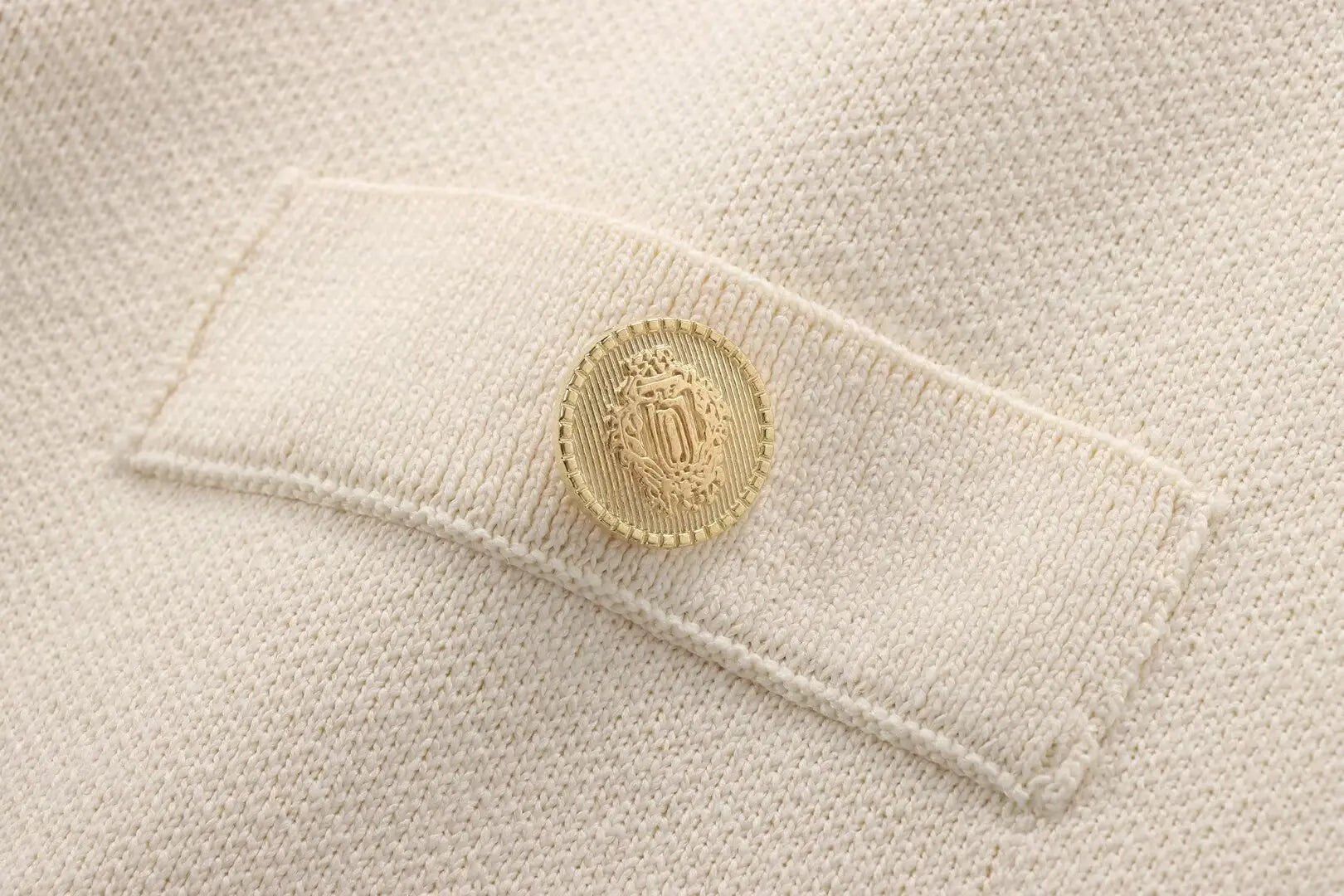 Knitted Button down Contrast Classic Cardigan