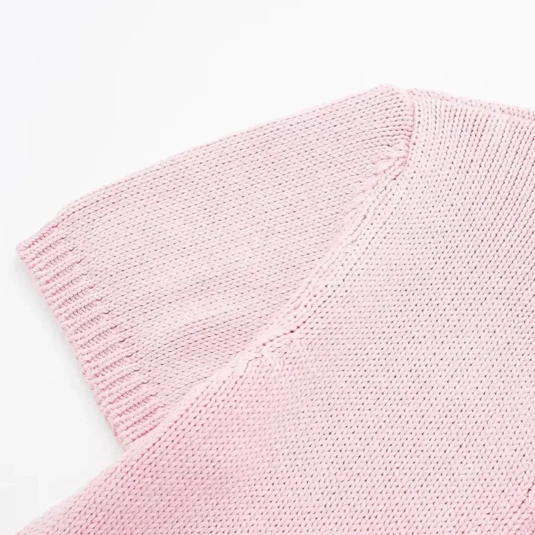 Knitted Diamanté Button Detail Cardigan