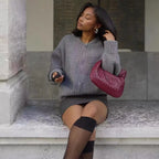 Knit Zipper Sweater Cardigan