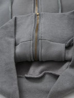 Zipper Pocket Hoodie & Seam Detail Joggers Two Piece Set