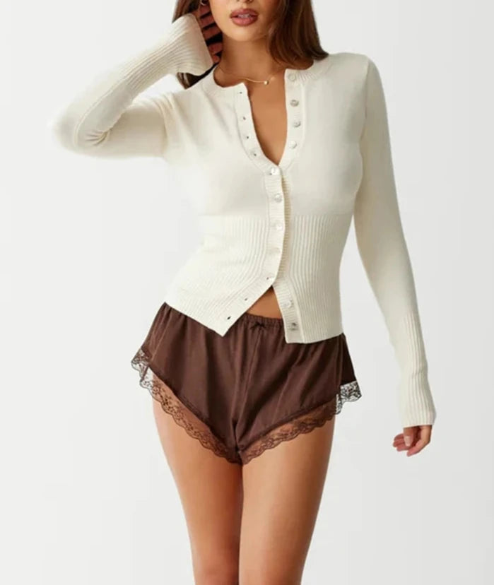 Long Sleeved Button Down Cardigan Sweater