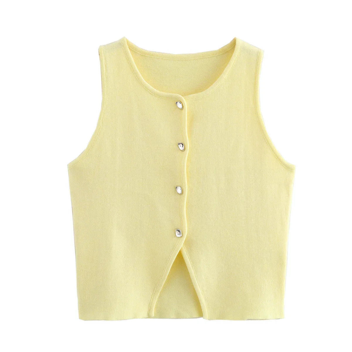 Knit Sleeveless Cropped Vest