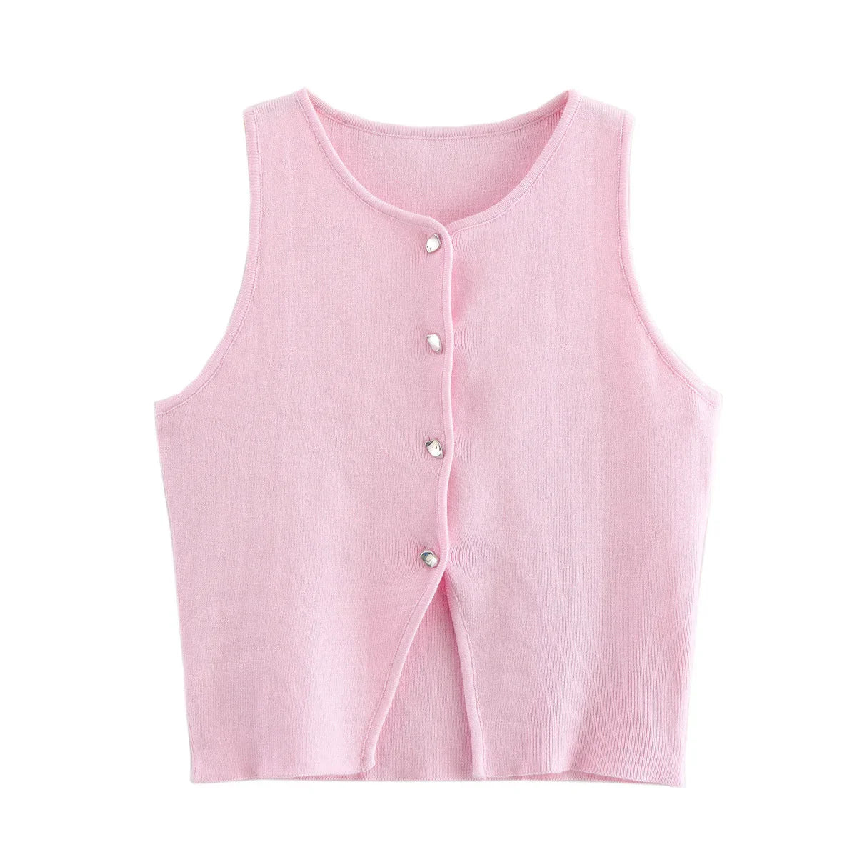 Knit Sleeveless Cropped Vest