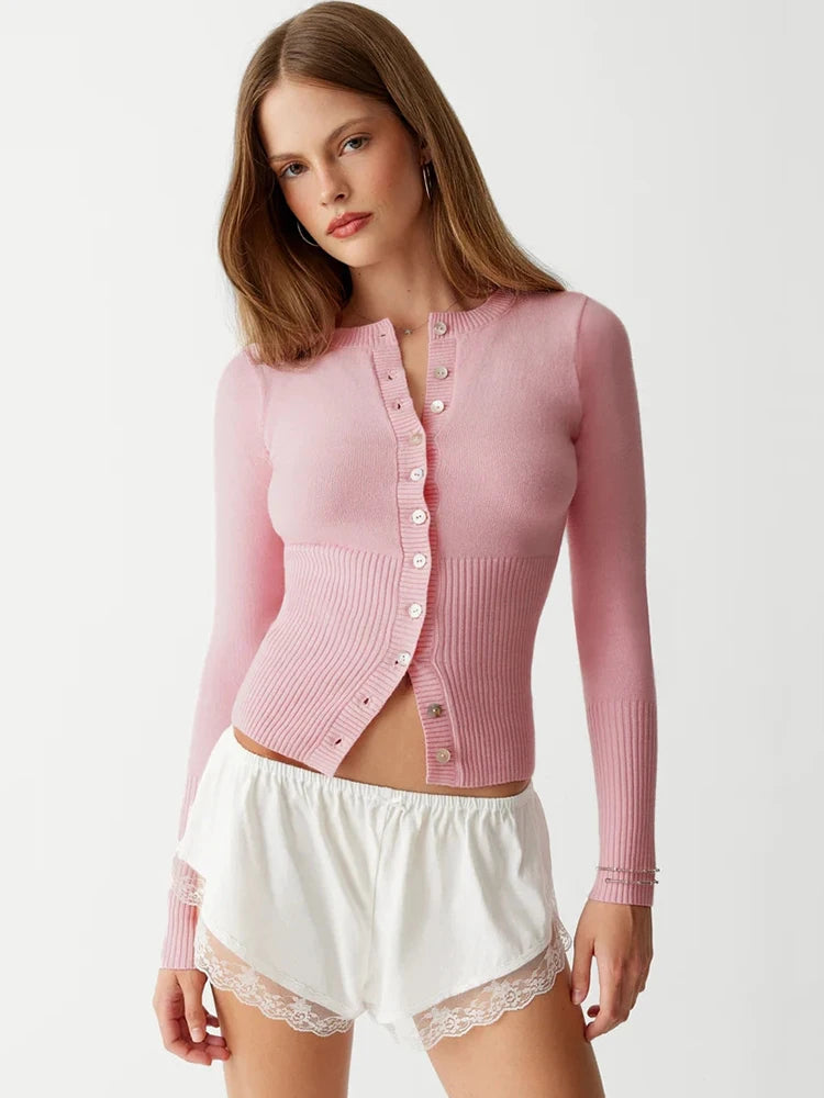 Long Sleeved Button Down Cardigan Sweater