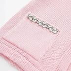 Knitted Diamanté Button Detail Cardigan