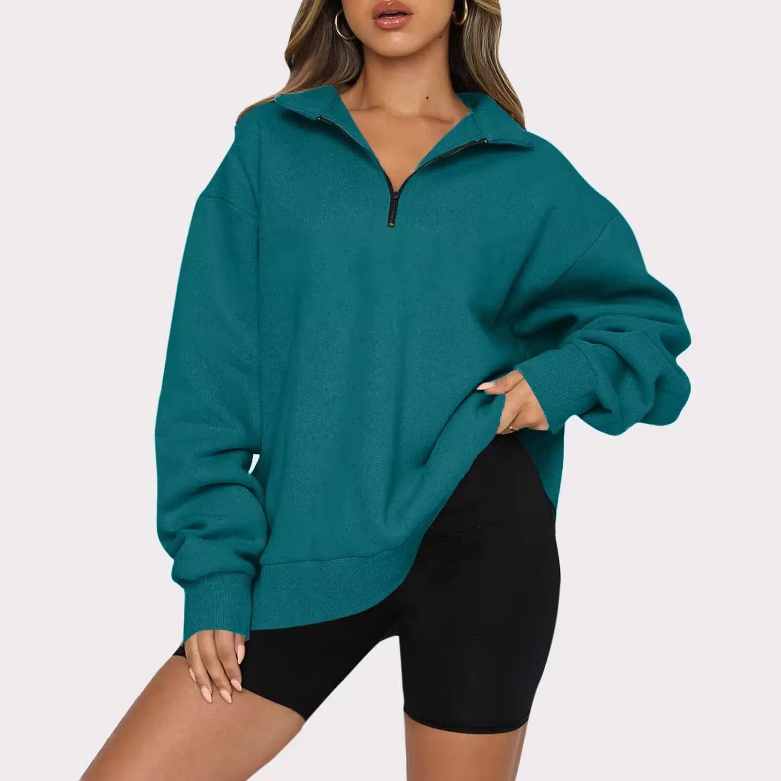 Pullover Short Zipper Hoodie