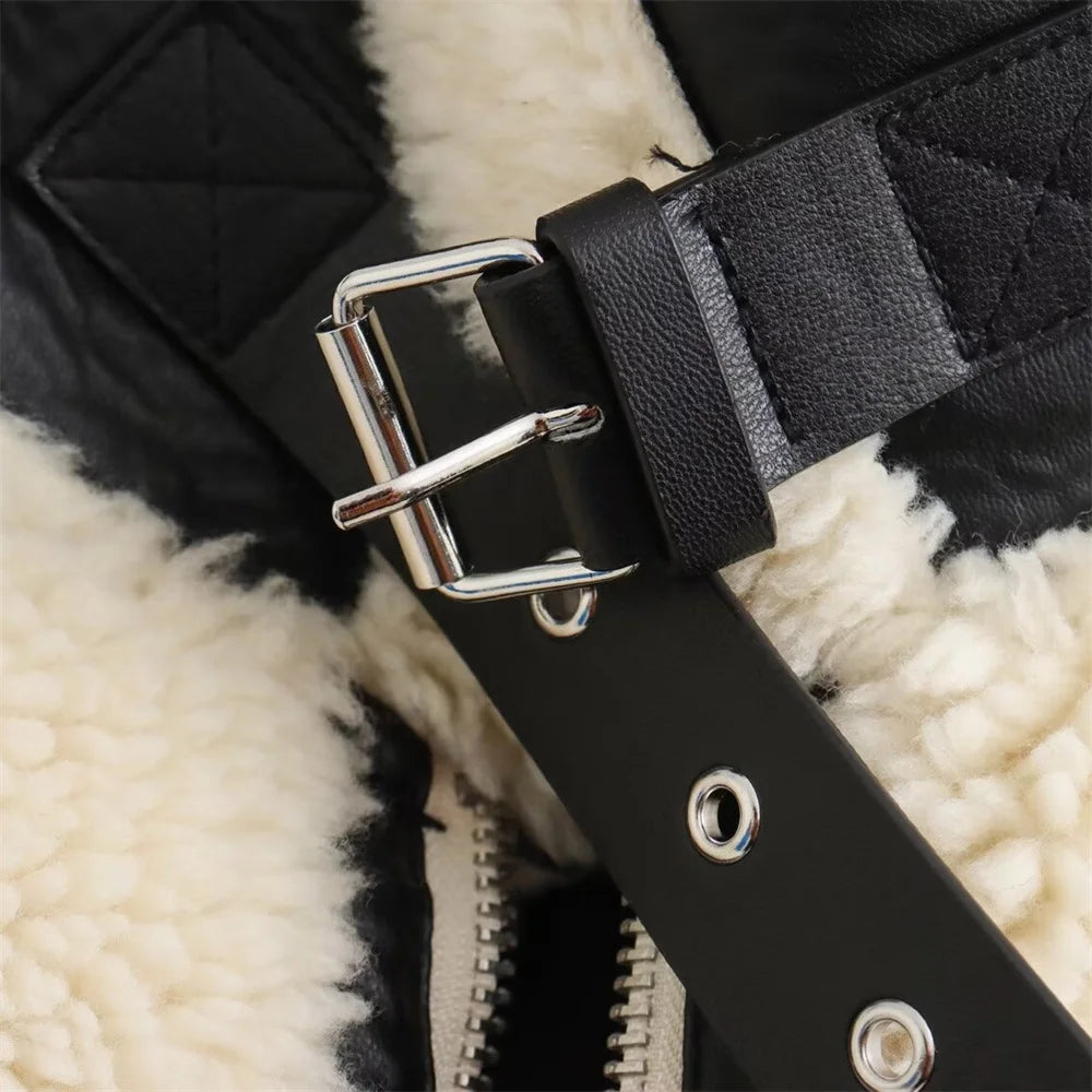 Teddy Faux Fur Aviator Jacket