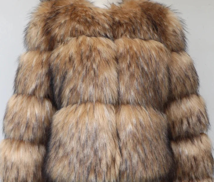 Brown Faux Fur Coat