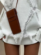 Round Neck Tassel Detail Loose Knitted Jumper