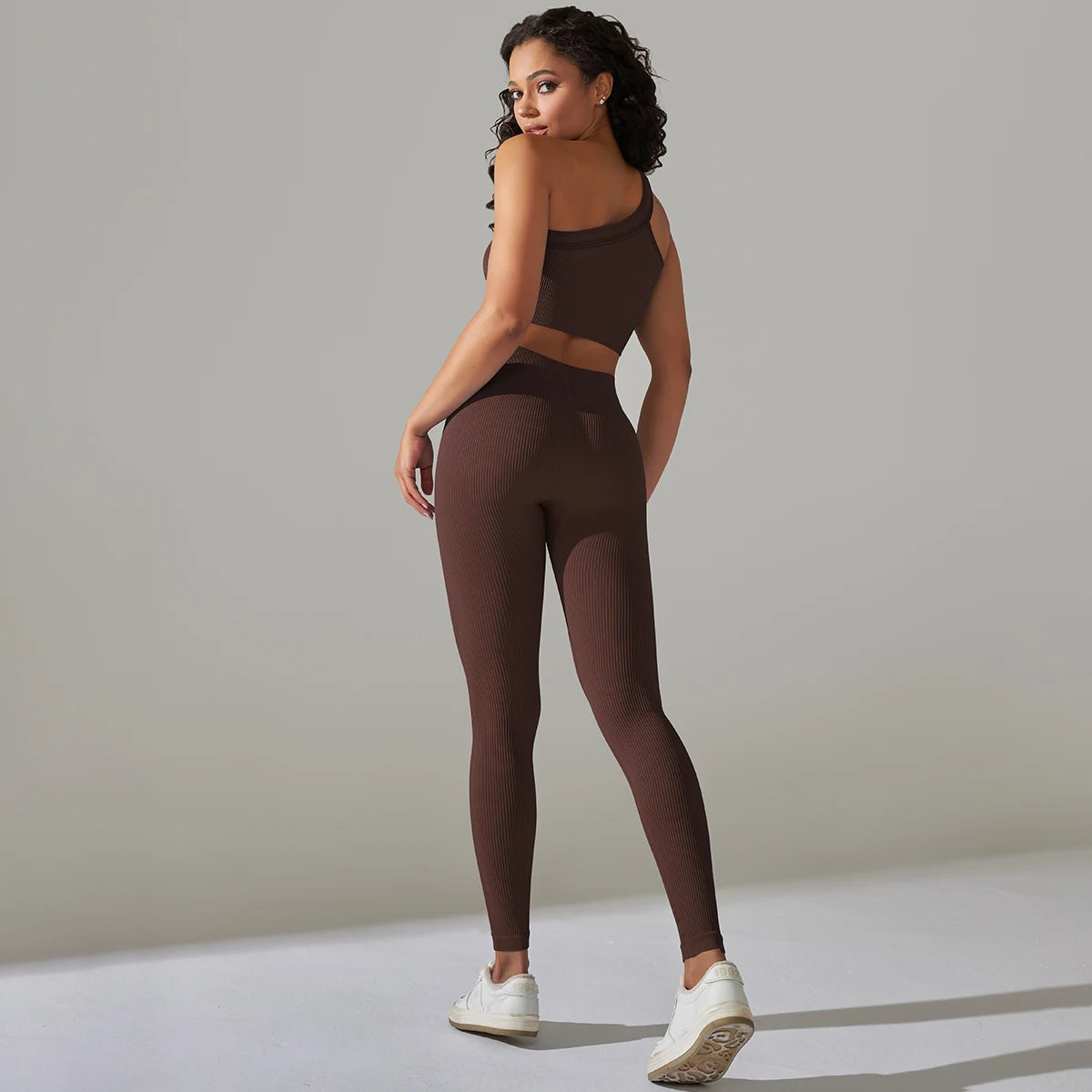 ProbyVC™ One Shoulder Crop Top & Leggings Set