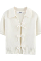 Korean Style Knitted Short Sleeved Top
