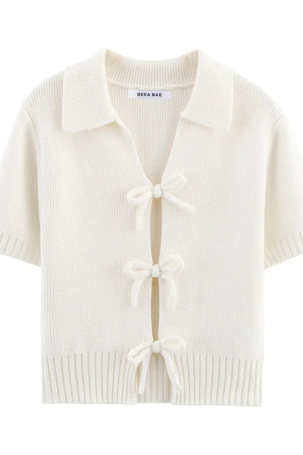 Korean Style Knitted Short Sleeved Top