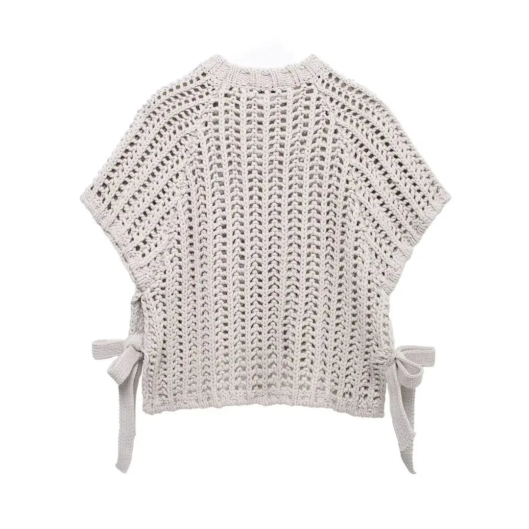 Hollow Out Knit Pullover Sweater Top