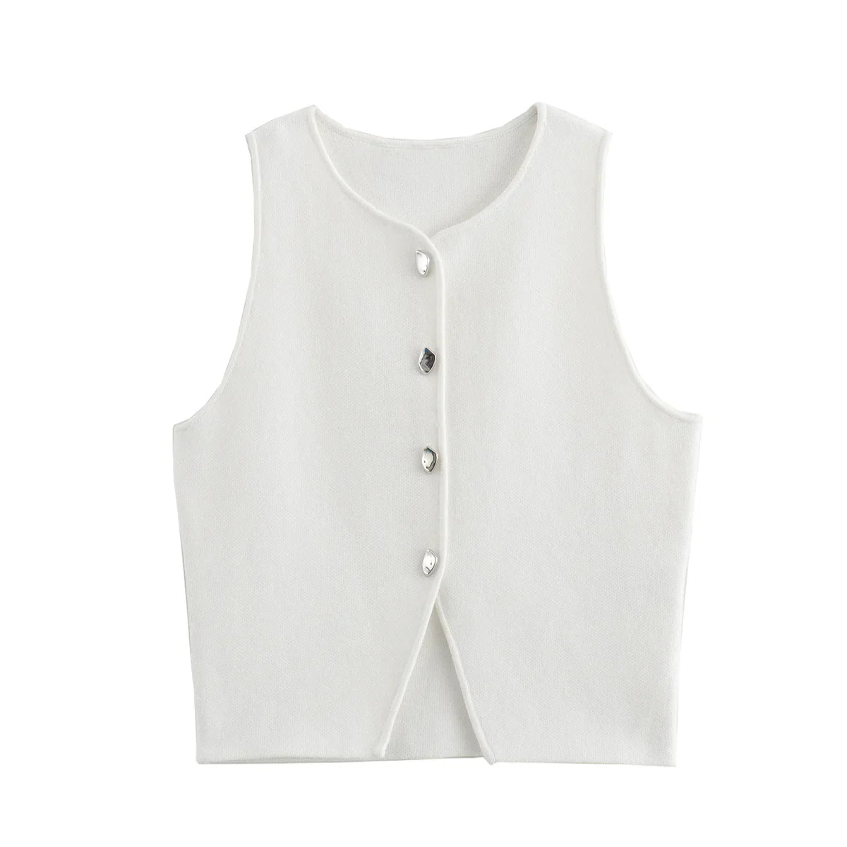 Knit Sleeveless Cropped Vest