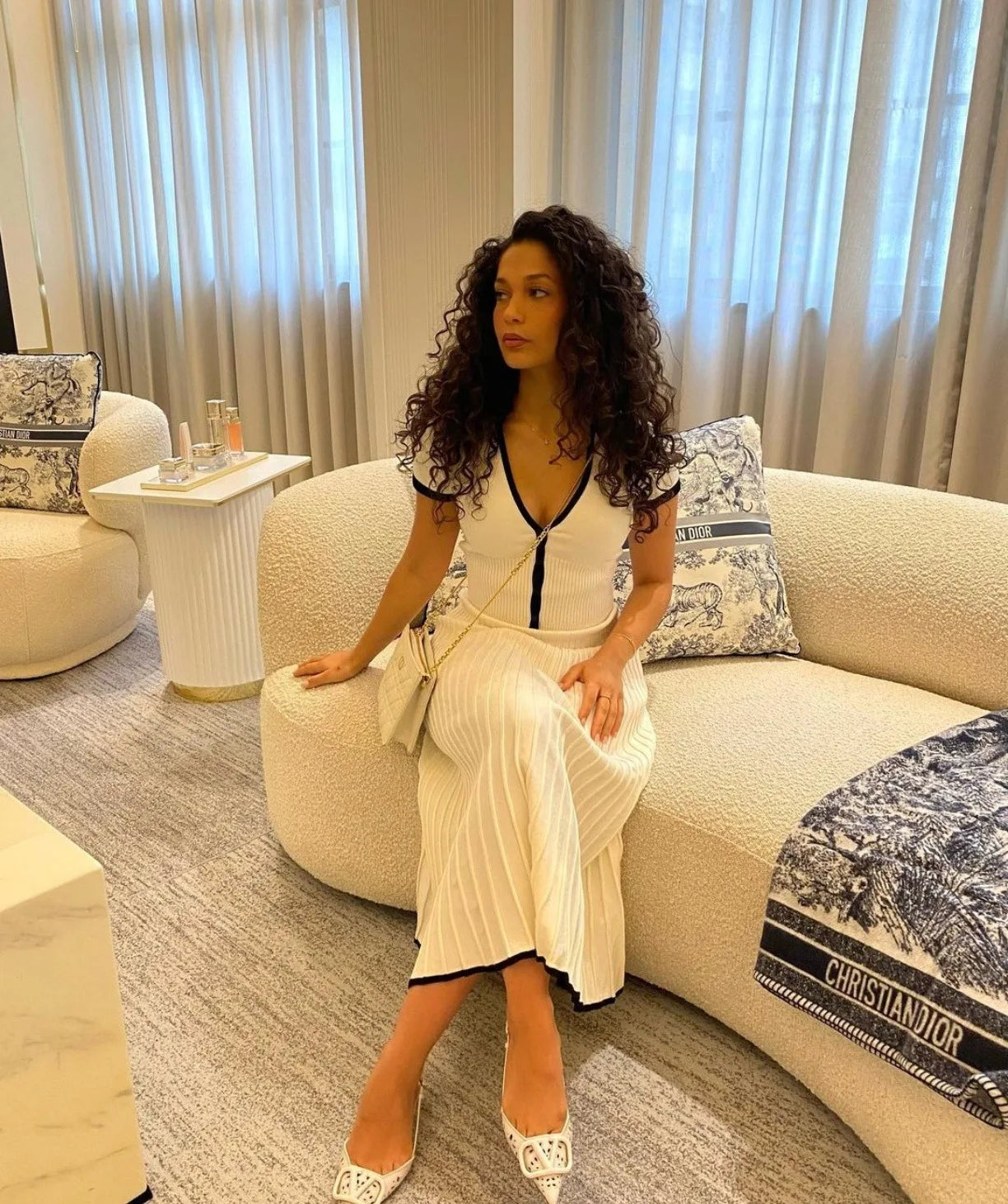 Pleated Maxi Skirt Short Sleeve Top Two piece Set