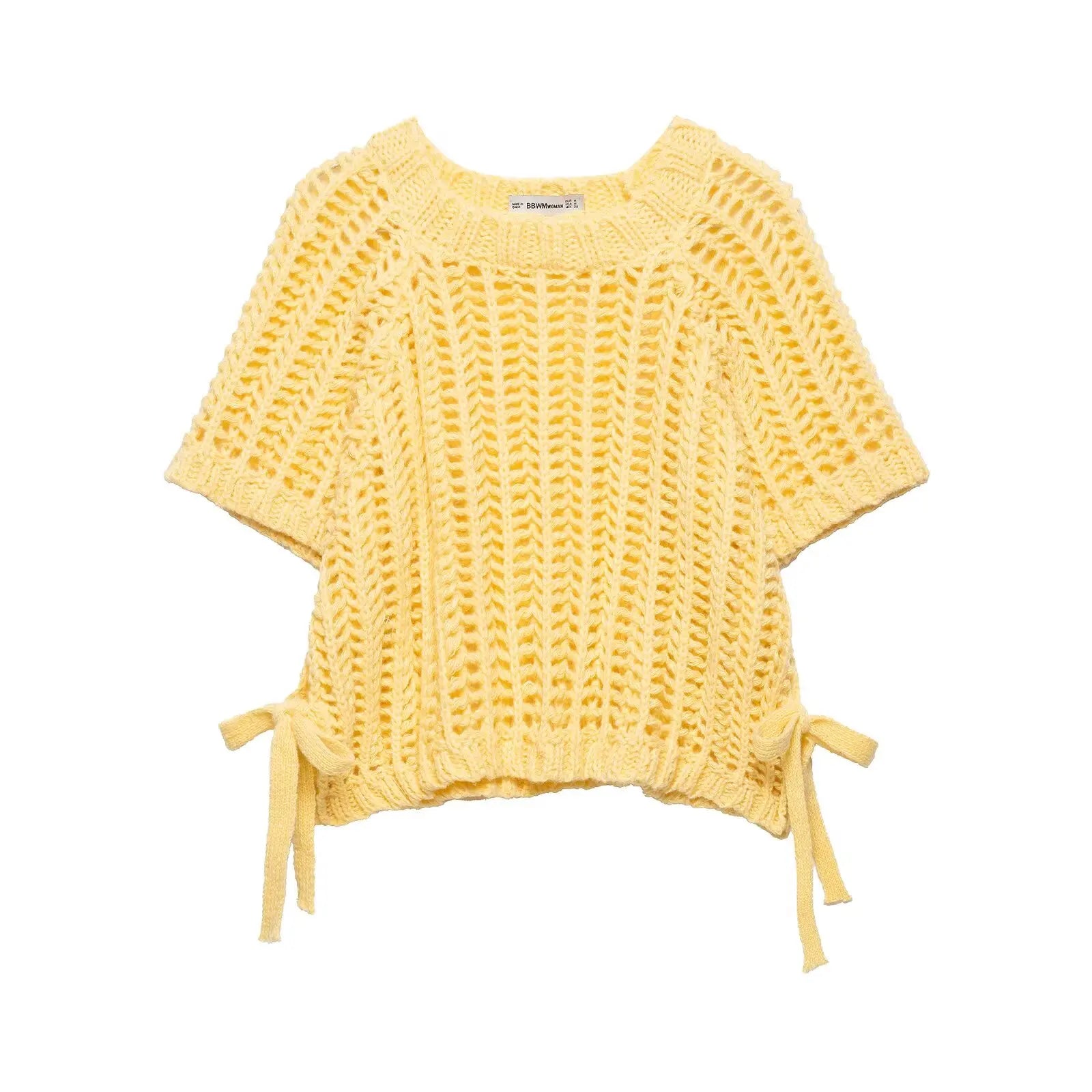 Hollow Out Knit Pullover Sweater Top
