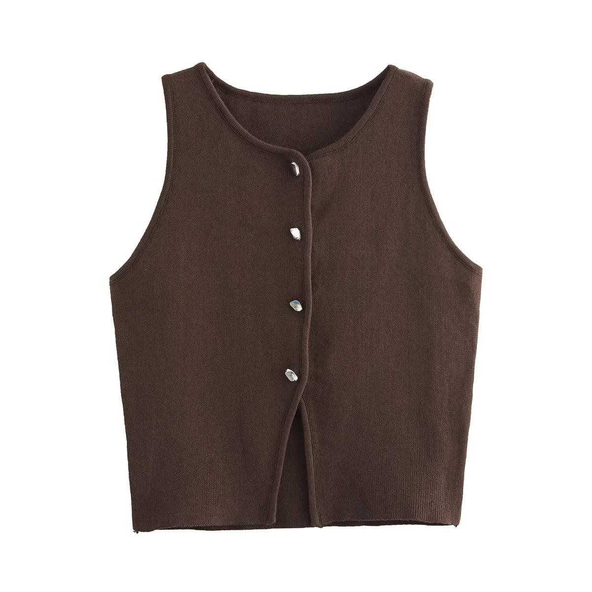 Knit Sleeveless Cropped Vest