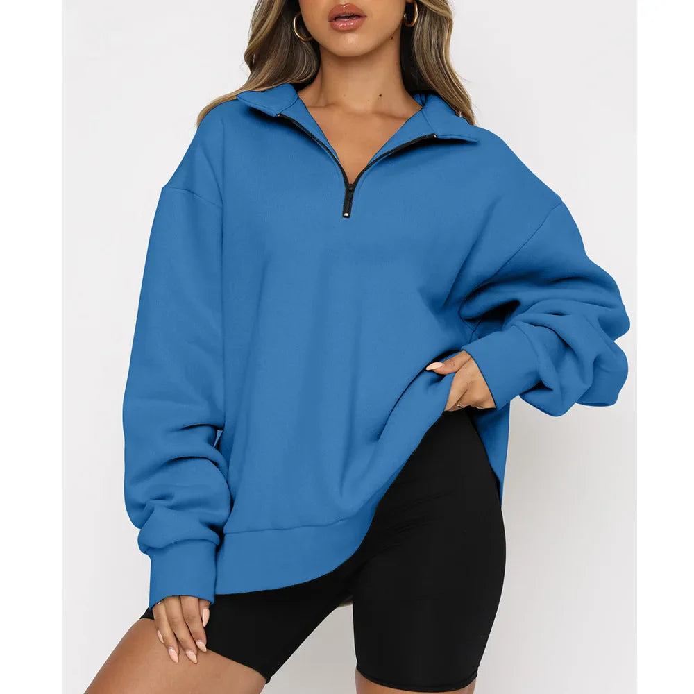 Pullover Short Zipper Hoodie