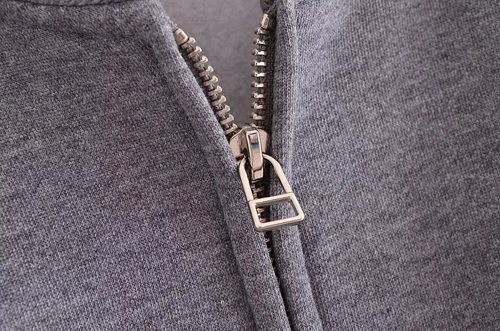 Fleece Lined Zipper Jacket & Joggers Two Piece Set