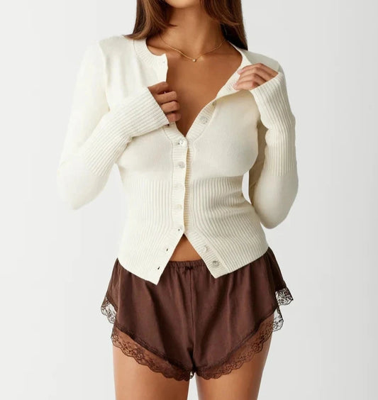 Long Sleeved Button Down Cardigan Sweater