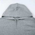 Marl Gray Three Piece Bralette Shorts And Cardigan Set