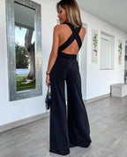 Sleeveless Lace-up Jumpsuit